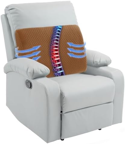 HOMBYS Lumbar Support Pillow for Recliner Chair, Memory Foam Back Support by HOMBYS