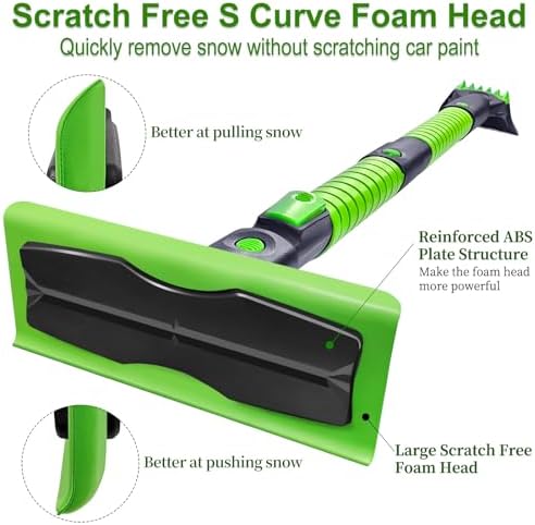 SEAAES 55 Inch Snow Broom and Ice Scraper - Image 6