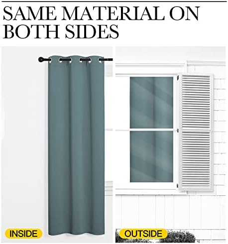 NICETOWN Greyish Blue Blackout Curtains - Image 6