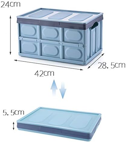 Lidded Storage Bins 2 Pack 30L Collapsible Storage Box Crates Plastic Tote - Image 5