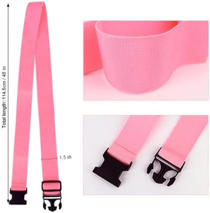 Luggage Straps for Suitcases, Travel Belt Multiple Connector, 2 Pack Pink - Image 3