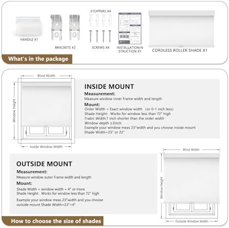 AOSKY Cordless Blackout Roller Shades - Image 6