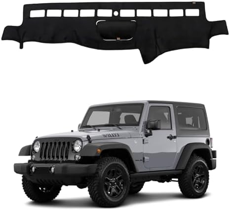 Dashboard Mat Cover for Jeep Wrangler JK 2011-2017 Nonslip Center Console by BOLTRY