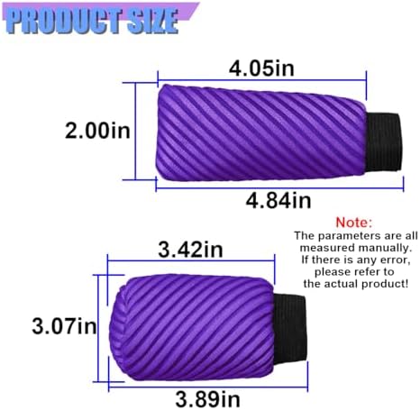 Craedli 2PCS Car Gear Shift Knob Cover & Handbrake Cover, Comfortable Anti-Slip - Image 2