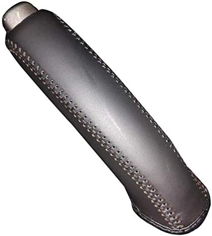 Loncky Black Genuine Leather Handbrake Cover by LonckySteeringWheelCover
