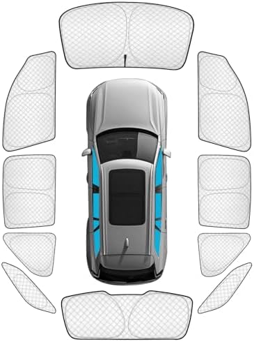 KMF 10pcs Thicken Sun Shades for Mercedes Benz GLE 2020-2024 Accessories by KMF