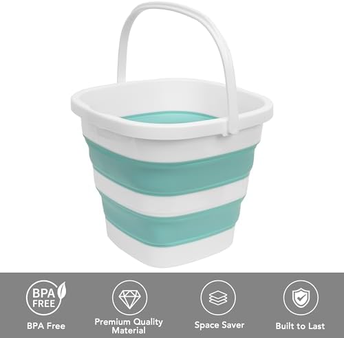 Collapsible Bucket, 2.6 Gallon 10L Mop Bucket - Image 3