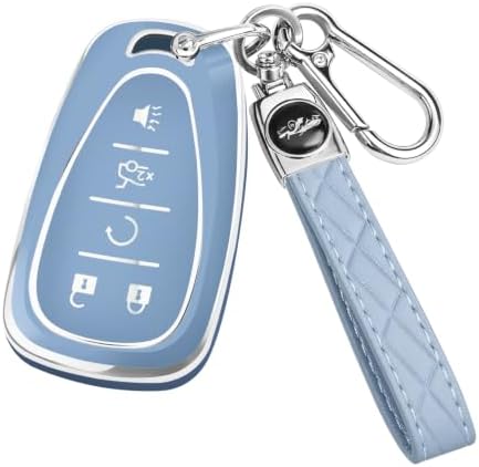 for Chevy Key Fob Cover, 5 Buttons TPU Key Cover by CARKEYCOVERforKERHXLE