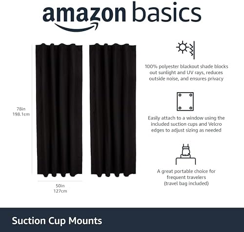 Amazon Basics Portable Noise Reducing Blackout Curtain Shade - Image 2