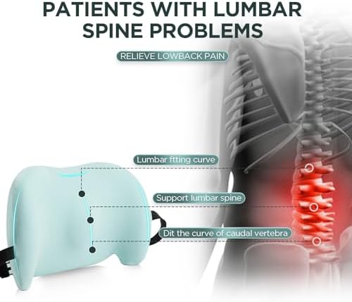 Lumbar Support Pillow for Office Chair, Memory Foam Car Back Cushion - Image 3