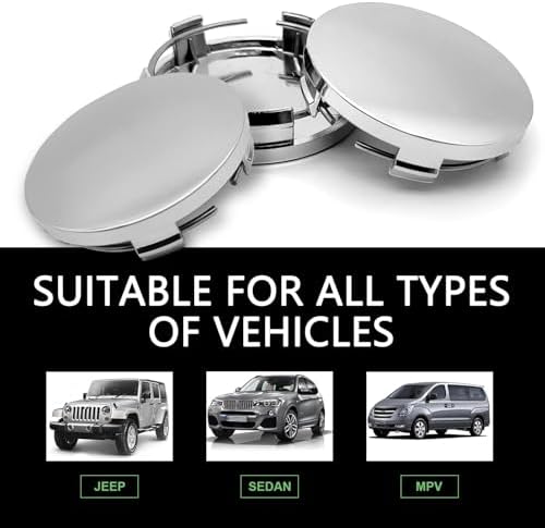 4PCS Car Wheel Center Caps, 60MM/2.36In OD 56MM/2.2In ID Center Hub Cover - Image 7