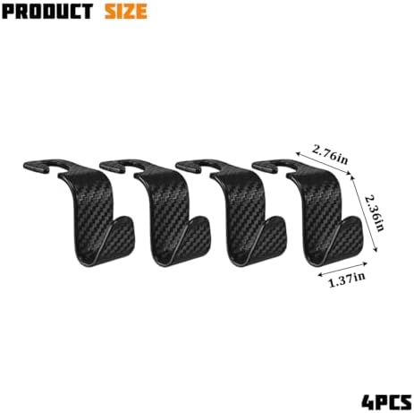 4PCS Car Seat Headrest Hook, Automotive Back Seat Storage Holder Hanger - Image 2