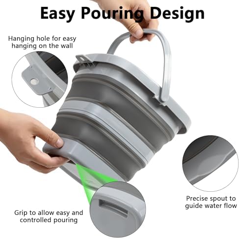 Collapsible Bucket, 1.32 Gallon 5L Small Mop Bucket - Image 4