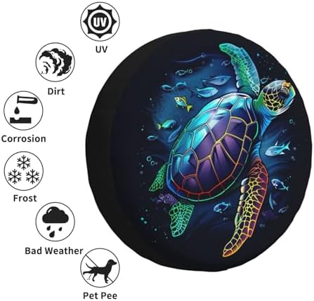 Turtle Spare Tire Cover Weatherproof Universal Wheel Protectors Wheel Covers - Image 5