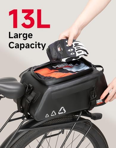 KEMIMOTO Bike Bag for Bicycle Rear Rack 13L Water Resistant Ebike Trunk Bag - Image 2