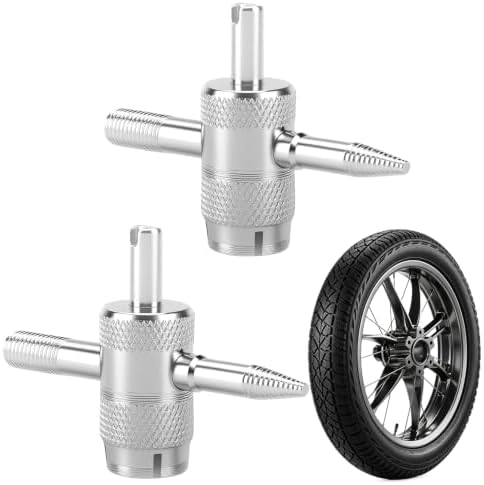 2 Pack 4 Way Valve Core Tool, 4-in-1 Universal Tire Valve Stem Remover by Unknown
