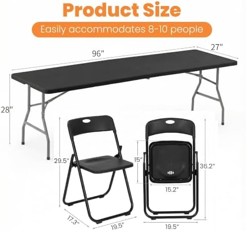 8 Feet Foldable Picnic Table - Image 3