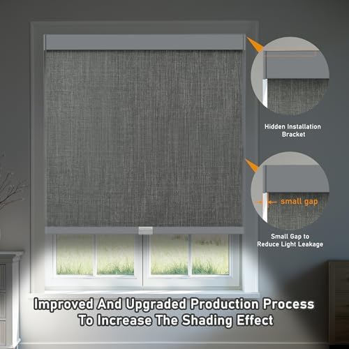 AOSKY Custom Cordless Blackout Roller Shades - Image 4