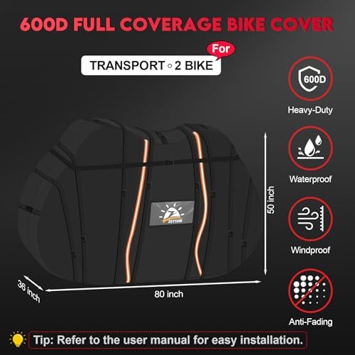 Zettum Bike Cover for Transport 2 Bike - Image 3