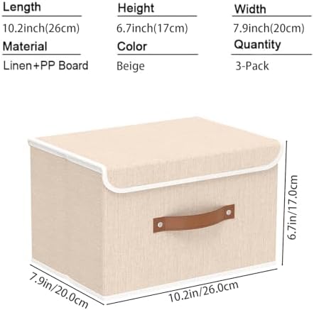 Yawinhe Collapsible Storage Boxes, 10.2x7.9x6.7in - Image 5