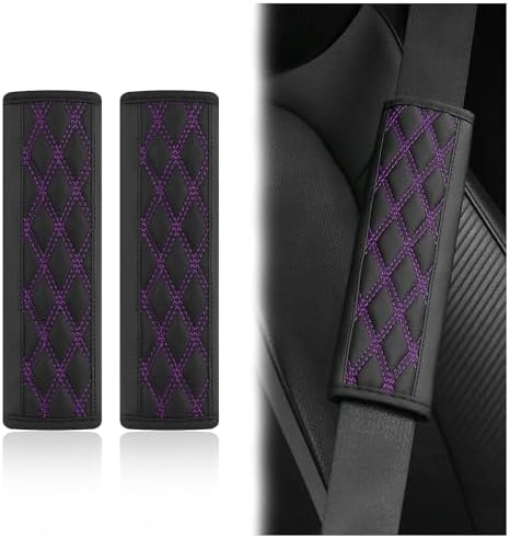 2PCS Car Seat Belt Cover Pads, Leather Seatbelt Covers Protect Shoulder and by wedfish