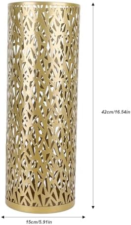 vifloae Umbrella Stand Rack for Entryway Metal Hollowed Freestanding Round - Image 2
