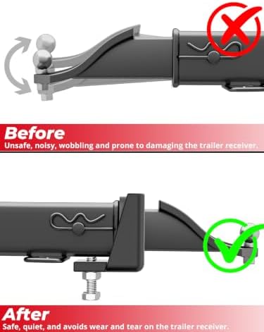 Anti-Rattle Hitch Clamp, 2 Inch Hitch Stabilizer - Image 4