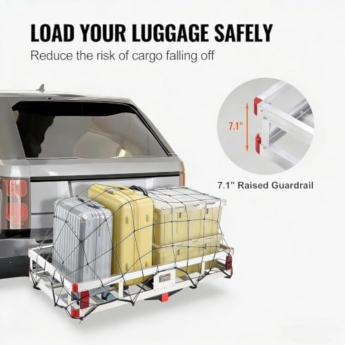 Aluminum Hitch Cargo Carrier, 500 lb Capacity, 49.4 x 22.4 in - Image 5