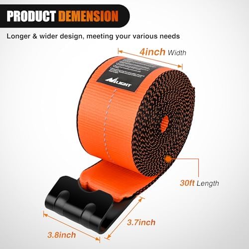 Nilight Truck Straps 4”×30’ Heavy Duty 16800LBS Break Strength 10 Pack - Image 2