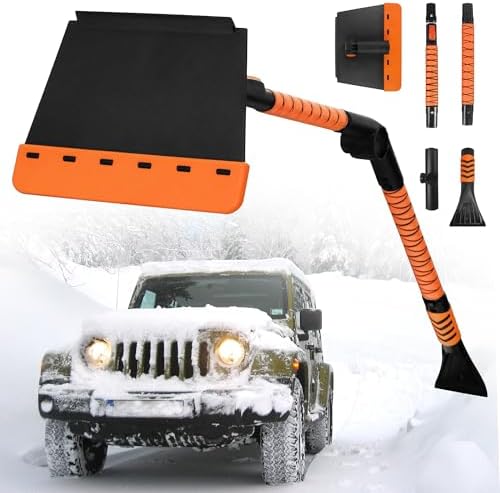 56" Large Ice Scrapers for Car Windshield, 90° Pivoting Snow Board, Snow Scraper by AslyYardMngSter