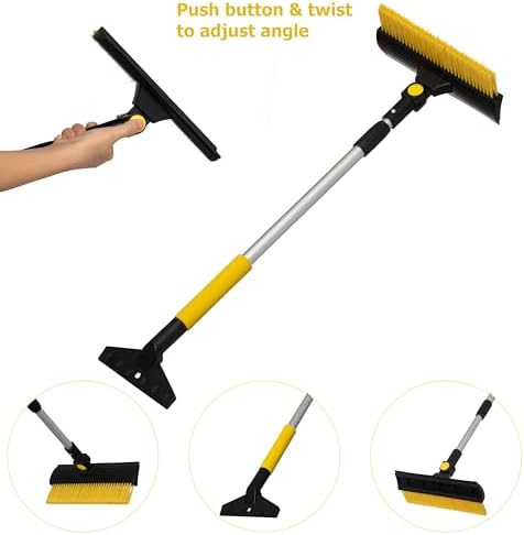 Gardenised 30-43" Extendable Aluminum Snow Brush - Image 6