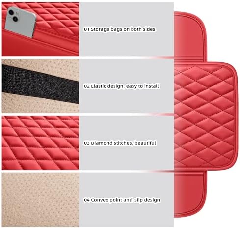 Leather Waterproof Car Armrest Console Pad - Image 6