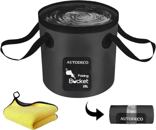 Collapsible Bucket 5 Gallon Container Folding Water Bucket Portable Wash Basin by AUTODECO