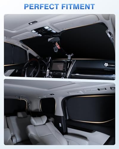 Canvcle Sunshades for Tesla Model S 2012-2025 2026 Windshield Sun Shade Side - Image 6