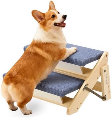 VEVOR Wood Pet Stairs, 2-Step Dog Stairs by VEVOR