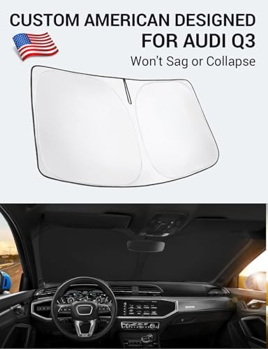 Proadsy Custom Fit 2019-2026 Audi Q3 Windshield Sun Shade, Blocks Heat - Image 2