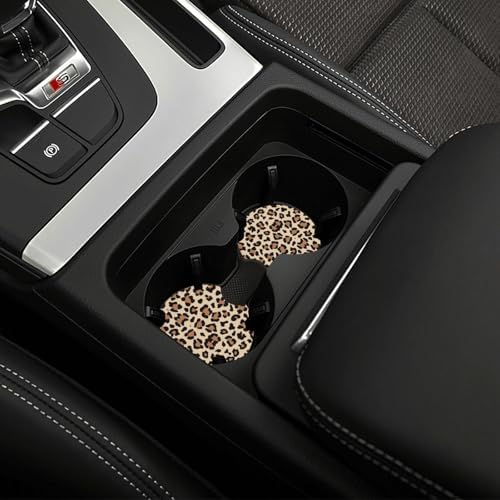 Cheetah Print Steering Wheel Cover Leopard 15 in + 2 car Coasters - Image 7