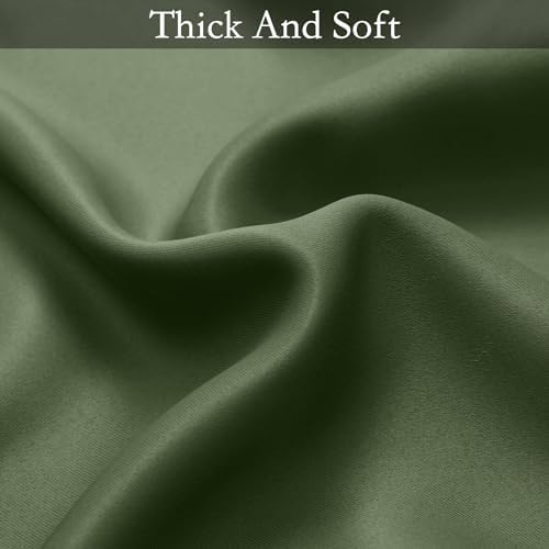 SimpleHome Sage Green to Grey White Ombre Room Darkening Curtains 84 Inch - Image 7