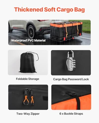 VEVOR 60" x 24" x 6", Hitch Cargo Carrier, 500 lbs Capacity Hitch Cargo Carrier - Image 4