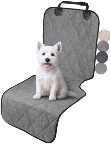 VIVAGLORY Dog Front Seat Cover Car Seat Protector, Heather Black by VIVAGLORY