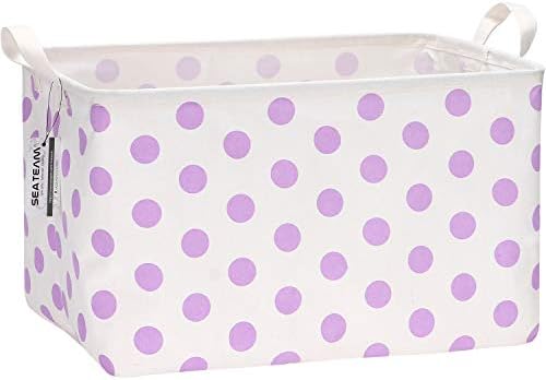 Sea Team Large Rectangle Open-Top Canvas Storage Basket by SeaTeam