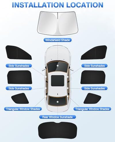 Canvcle Windshield Sun Shade for 2020-2025 2026 Kia Telluride Accessories - Image 6