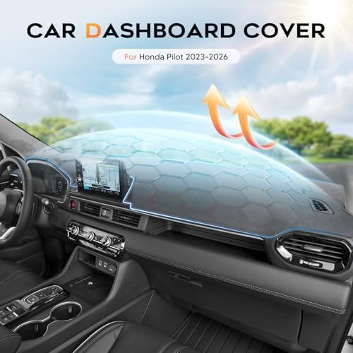 Cartist Gray Dash Cover for 2023-2025 2026 Honda Pilot Dashboard Cover - Image 3