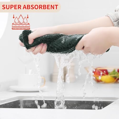 Homaxy 100% Cotton Waffle Weave Kitchen Dish Cloths 24-Pack - Image 3