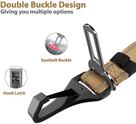 IOKHEIRA Dog Seatbelt, Universal Reflective Bungee Dog Car Harness - Image 3