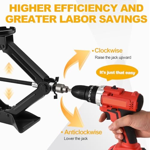 2-Pack RV Leveling Scissor Jack Socket, Drill Adapter - Image 3