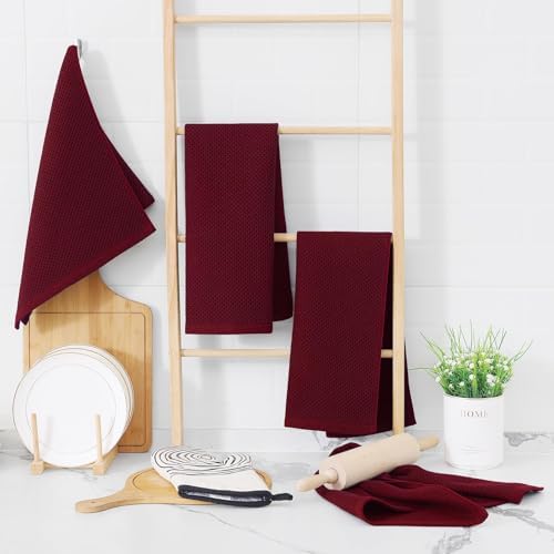Homaxy 100% Cotton Waffle Weave Kitchen Dish Towels 24-Pack - Image 6