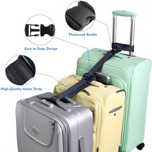2 Pack Luggage Straps for Suitcases, Luggage Straps to Connect Two Suitcases - Image 6