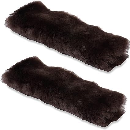 Andalus Genuine Sheepskin Car Seat Belt Cover Pad – Soft Fuzzy, Comfy Fluffy by AndalusBrand