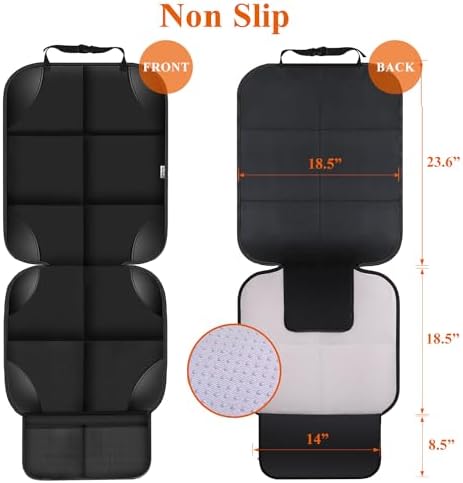 Meolsaek Kick Mats Back Seat Protector, Waterproof Oxford Seat Back Protector - Image 2